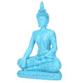 Miniatyrbillede 2 af 10: Resin Blå Buddhistisk Buddha Figur Statue Religiøs Skulptur Håndlavet Håndværk Dekoration
