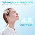 Pikkukuva 5 / 7: Langattomat nappikuulokkeet 40 tunnin toistoaika 8 tunnin jatkuva toistoaika Bluetooth-nappikuulokkeet, IPX6 vedenpitävä stereofoninen ääni Bluetooth-langattomat kuulokkeet mikrofonilla White