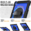 Miniatyrbillede 4 af 9: Cover til iPad Air 13 tommer (M3 2025) & (M2 2024), Sh0ckproof Design med Pencil Holder/Skærmbeskytter/Roterende Håndrem, Beskyttelse Blue New iPad Air 13 20242025