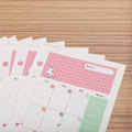 Miniatyrbillede 7 af 8: 45 stk. Løsblad Refill Filler Papir Planner 6 Ringe Binder Papir Sider (A6 Månedlig Plan)