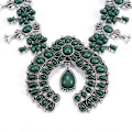 Miniatyrbild 2 av 2: Halsband för kvinnor, Boho turkos blomma hänge kläder Acc