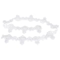 Miniatyrbild 1 av 10: Dekorativ spets pärlband polyester broderad lapp kläder dekor tillbehör 1 YardWhite