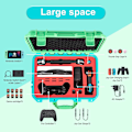 Miniatyrbild 2 av 7: Väska för Nintendo Switch/Switch OLED, Vattentät Reseväska Mjukt Foder Hård Väska för Nintendo Switch OLED Konsol Pro-kontroll & Tillbehör Green