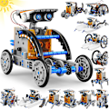 Miniatyrbillede 1 af 6: 13-i-1 solcelledrevne robotlegetøj til uddannelse, gør-det-selv-legetøj til videnskab, byggesæt til robotter, fødselsdagsgaver til drenge og piger Blue Gray