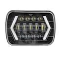 Miniatyrbilde 2 av 11: 300W 7 tommers LED-bilfrontlys i aluminiumskall, firkantet, passer til Jeep Wrangler