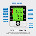 Miniatyrbild 3 av 7: Handledsblodtrycksmätare, handledsmanschettmonitor automatisk handledsband digital justerbar hem BP med stor LCD-display blodtrycksmätare, lagrar Black