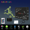 Miniatyrbillede 8 af 8: Fodbold Natlys, 3D Optisk Illusion Lampe til Fodboldfan