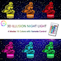 Miniatyrbilde 3 av 7: Jinx Arcane Lampe, Jinx Nattelys for Jenter Soverom, 3D Illusionslampe Anime Lys for Barnerom