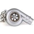 Miniatyrbillede 1 af 5: Kreativt Spindende Nyt Krom Poleret Gunmetal Sort Turbo Turbolader Nøglering Nøglekæde Ring Nøglering Nøglebrik, Lav Fløjtelyd