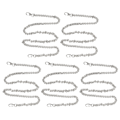 Miniatyrbild 5 av 10: 5 st metall trottoarkantkedjor 39,4 tum längd utsökt robust multifunktionell metallhantverkskedja för halsband fotlänk DIY silver