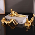 Miniatyrbillede 3 af 6: Tænker Skulptur Moderne Abstrakt Tænker Statue Gangbord Stue Harpiks Læser Stil Ornament Læser A