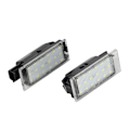 Miniatyrbild 2 av 10: 2 st 18 LED-lampor för registreringsskylt Passar Renault Clio Laguna Megane