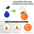 Miniatyrbillede 3 af 6: Læder nøgleringholder etui kompatibel med Apple AirTag, sød beskyttende Air Tag cover med nøglering, anti-scratch finder GPS tracker etui til Tangerine