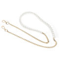 Miniatyrbild 7 av 10: Imitation Pearl Bead Handle Bag Chain Strap Replacement för Handbag Purse Wallet Crafts Making