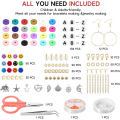 Miniatyrbilde 3 av 7: 6000 stk 24 farger polymerleireperler armbåndssett, vennskapsarmbåndssett, 6 mm Heishi-perler for smykkefremstilling med charms, gaver til tenåringsjenter