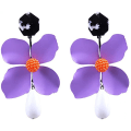 Miniatyrbild 1 av 3: Legering Blomdroppe Harts Emalje Øreringe Dame Pige