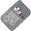 Miniatyrbild 4 av 5: Elektronisk tillbehörsväska, digital gadget organizer-fodral, grå nylon reseutrustning förvaring bärbar väska för kabel, USB, hörlurar, bärbar hårddisk