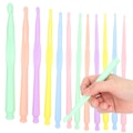 Miniatyrbild 9 av 10: 12 st DIY Craft virknålar stickning kit färgglada plast virknålar set