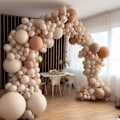 Miniatyrbillede 5 af 6: 130 stk. hvide sandballoner i forskellige størrelser 18\" 12\" 10\" 5\" ballonbue guirlande sæt perfekt til fødselsdagsfest, dimission, babyshower, bryllup, Holi White Sand