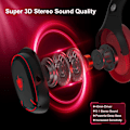 Miniatyrbillede 4 af 6: H-8 PC Gaming Headset til PS4, PS5, Controller, Xbox One Headset med stereolyd, Over Ear-hovedtelefoner med støjreducerende mikrofon, LED-lys, lydstyrke Red