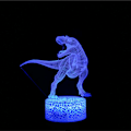 Miniatyrbild 3 av 8: 3D LED-skrivbordslampa nattlampa RC fjärrkontroll 7 färger ändras