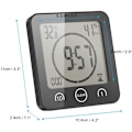 Miniatyrbild 7 av 8: Duschklocka Vattentät, Digital Klocka Timer Klocka med Alarm, Badrumsklocka med Sugkopp, Temperatur Fuktighetsdisplay, 3 Monteringsmetoder Black