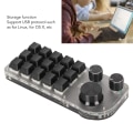 Miniatyrbilde 4 av 7: Programmerbar tastatur 3 knotter 15 taster bærbar RGB Bluetooth DIY mekanisk spilltastatur for kontorlaboratorium