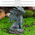 Miniatyrbillede 6 af 6: Miniature dragevejledning statue sæt syntetisk harpiks fe statue tilbehør til have græsplæne altan