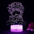 Miniatyrbilde 1 av 5: Jujutsu Kaisen Gojo 3D Illusions nattlampe med smart berøring, RGB-effekt, USB-kabeldrevet, kreativ japansk anime 3D-lampe - Ideell gave