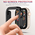 Pikkukuva 5 / 6: Alumiininen puskuri Metallikotelo suunniteltu Apple Watch Series 7 /8 45mm, Kestävä suojakotelo iskunkestävä TPU