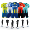 Miniatyrbild 2 av 7: Anpassade fotbollströjor för män 100 % polyester fotbollströjor klubblagsträning fotbollskläder uniform set för vuxna 6316 Blue 2XL