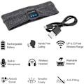 Pikkukuva 5 / 7: Langattomat unimakuulokkeet, Bluetooth-urheilupäännauha-kuulokkeet erittäin ohuilla HD-stereokaiuttimilla, täydelliset nukkumiseen, treenaamiseen, juoksuun, joogaan, unettomuuteen Grey