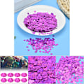 Pikkukuva 9 / 9: 50G DIY PVC ei reikää pyöreä paljetti lava häävaatteet tarvikkeet (Laser syvä violetti 5mm)