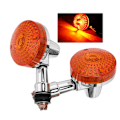 Miniatyrbillede 5 af 9: 2 stk. Universelle 12V Motorcykel Blinklys Indikatorlys Blinkende Lampe
