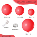 Miniatyrbillede 2 af 7: 130 stk. røde balloner i forskellige størrelser 18\" 12\" 10\" 5\" ballonbue guirlande sæt perfekt til fødselsdagsfest, dimission, babyshower, bryllup, ferie dekoration Red
