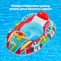 Miniatyrbild 3 av 8: Yacht Pool Float Uppblåsbar Yacht Styrning Hjul PVC Anti Läckage Ben Hål Småbarn Simma Float för Simning Sommar Blå Botten