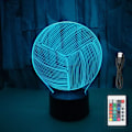 Miniatyrbilde 1 av 5: Volleyball Lampe Lekevarer 3D LED Optisk Illusjon Soverom Innredning Bordlampe med Fjernkontroll 7 Farger Akryl Søvn Nattlys Bursdagsgaver for Barn Barn