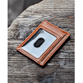 Miniatyrbillede 3 af 6: Slank Minimalistisk Forlomme RFID-Blokerende Læderpung til Mænd og Kvinder, Overraskelsesgaver til Mænd, Far og Bedstefar Brown