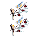 Miniatyrbillede 2 af 8: 2 stk. DIY håndlavede fugleformede sy- og broderiklæde patches tøjtilbehør