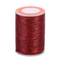 Miniatyrbillede 1 af 2: 120M Længde 0,55mm Polyester Læder Syet Vokset Tråd Snor Håndarbejde Håndværk (Mørkerød)