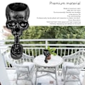 Miniatyrbillede 4 af 5: Kranium Planter Rygsøjle Stativ Sæt Innovativt Utsøgt Dekorativt Håndmalet Resin Skelet Blomsterpotte til Hjem Have Black