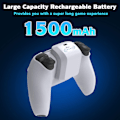 Miniatyrbild 9 av 9: Uppladdningsbart batteripack för handkontroll 1500mAh Snabbladdning LED-indikator USB Typ C Batteri för PS5
