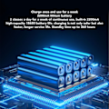 Miniatyrbild 5 av 10: Röstförstärkare Bärbar Uppladdningsbar Bluetooth Röstförstärkare med Trådlös Mikrofon Headset för Lärare Guide Black