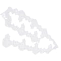 Miniatyrbild 3 av 10: Dekorativ spets pärlband polyester broderad lapp kläder dekor tillbehör 1 YardWhite