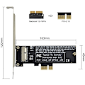 Miniatyrbilde 2 av 5: PCI Express PCI-E 1X til 12+16Pin 2013-2017 Mac Pro Air SSD Konverterkort for A1493 A1502 A1465 A1466