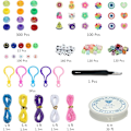Miniatyrbillede 3 af 6: Sæt til armbåndsfremstilling, håndværksperler, ponyperler, polymer lerperler, smilende ansigtsperler, bogstavperler, smykkesæt, DIY håndværk gaver til colorful