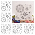 Miniatyrbild 9 av 10: 5 st jul silikon genomskinliga stämplar snöflinga form DIY handgjorda dekoration tillbehör