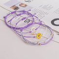 Miniatyrbilde 6 av 6: Solsikke-snor-armbånd Håndlaget flettet tau med sjarm Boho Surfer-armbånd for kvinner Purple