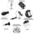 Miniatyrbillede 10 af 10: 300.000 pixels digitalt mikroskop USB HD 1000X PCB forstørrelsesglas med 8 LED-lys og mikroskopstativ