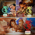 Miniatyrbild 4 av 8: Axolotl Nattlampa, 3D Illusionslampa med Fjärrkontroll + Touch 16 Färger Blinkande Växlande + Timer Skrivbordslampor Barnrumsdekoration Bästa Festivalfödelsedagspresenter